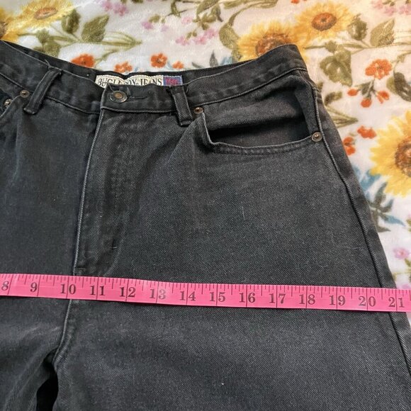 Vintage Bugle Boys Jeans Mens 32x30 Black Straight Leg - Picture 8 of 8